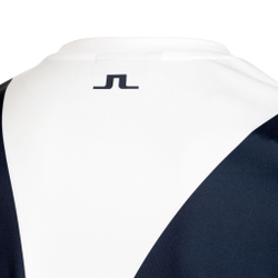 Мужское теннисное поло JLindeberg Big Spots T-Shirt Men - White, Dark Blue