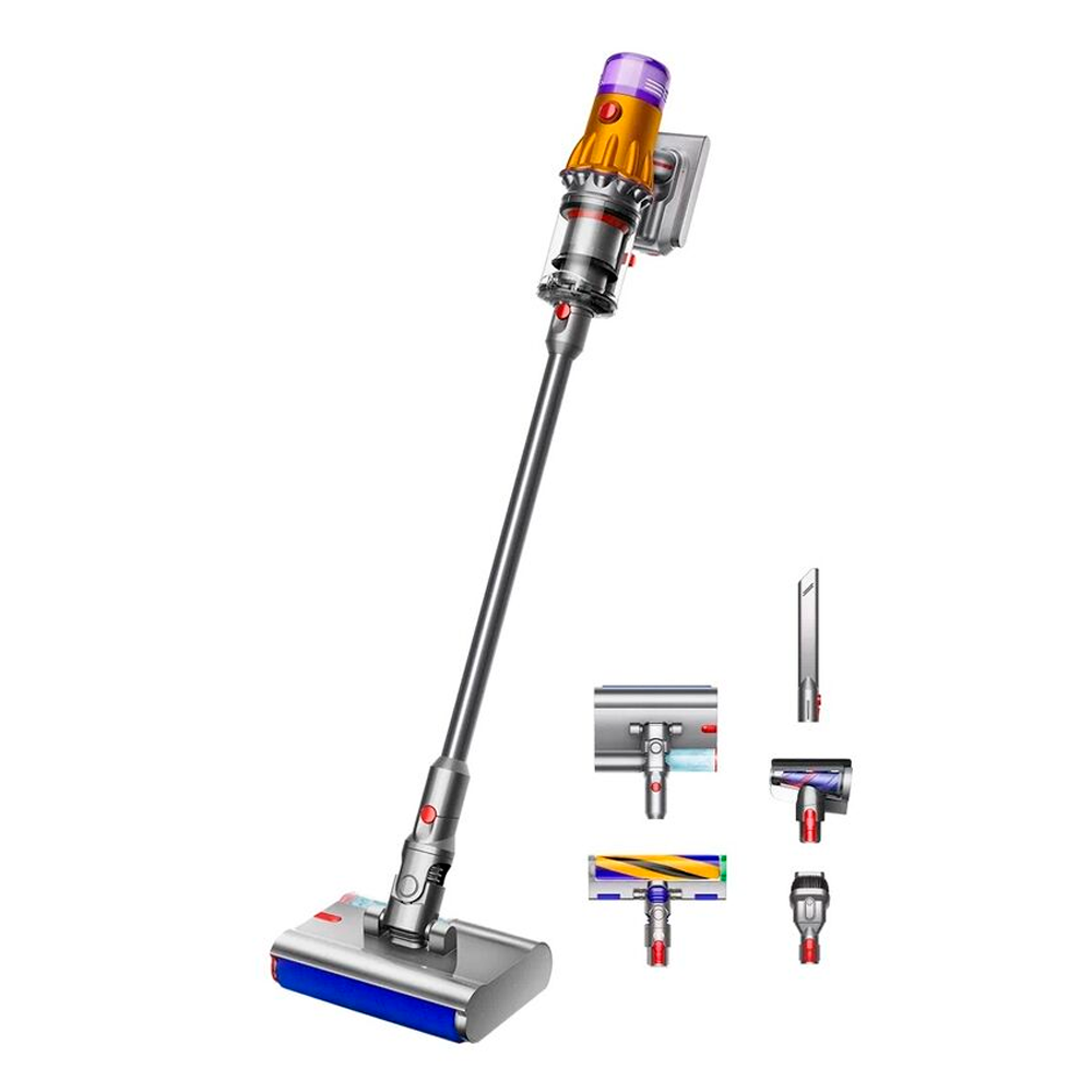 Беспроводной вертикальный пылесос Dyson V12S Detect Slim Submarine (SV46), Yellow / Nickel (Желтый / Никель)