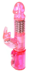Вибратор с шариками ротационный Eclipse Ultra7 Rabbitronic (Цвет: розовый)