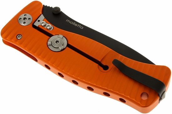 Складной нож Lion Steel "SR-1 ORIGINAL" L/SR1A OB c клинком из стали D2, рукоять ERGAL