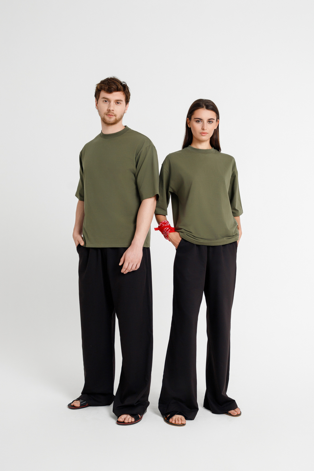 Футболка oversize хаки