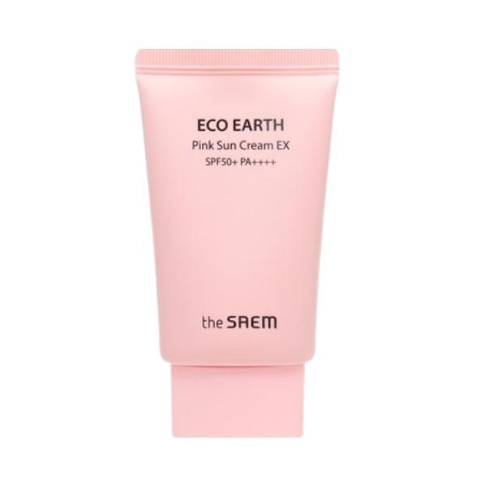 The Saem Солнцезащитный крем (лечебный, успокаивающий) Eco Earth Pink Sun Cream EX, 50 г