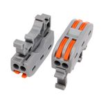 Клемма СМК 222-422D проходная 2-полюсная, с креплением на DIN-рейку (0,08-4 мм²), серая (5 шт./уп.)