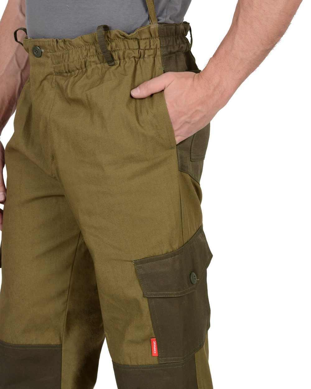 Костюм ГОРКА куртка, брюки, помочи (полотно палаточное) хаки