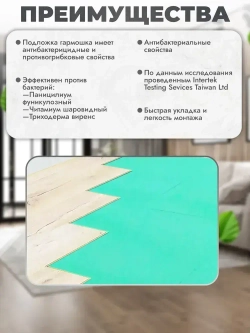 Подложка под кварцвинил ламинат Солид/Solid SPC, LVT, WPC, ПВХ 10.5м2, утеплитель 1.5 мм, звукоизоляция