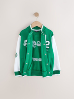 Бомбер для мальчика Next AV0-041, Зеленый, Белый