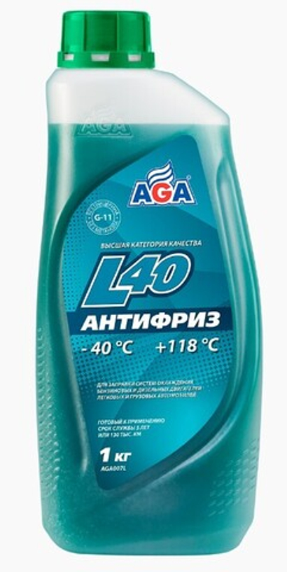 Антифриз AGA сине-зеленый (-40 /+115) готовый 1 кг