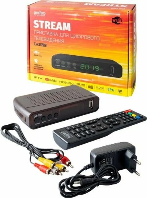 Приставка для Цифрового Тв Perfeo Stream, DVB-T2