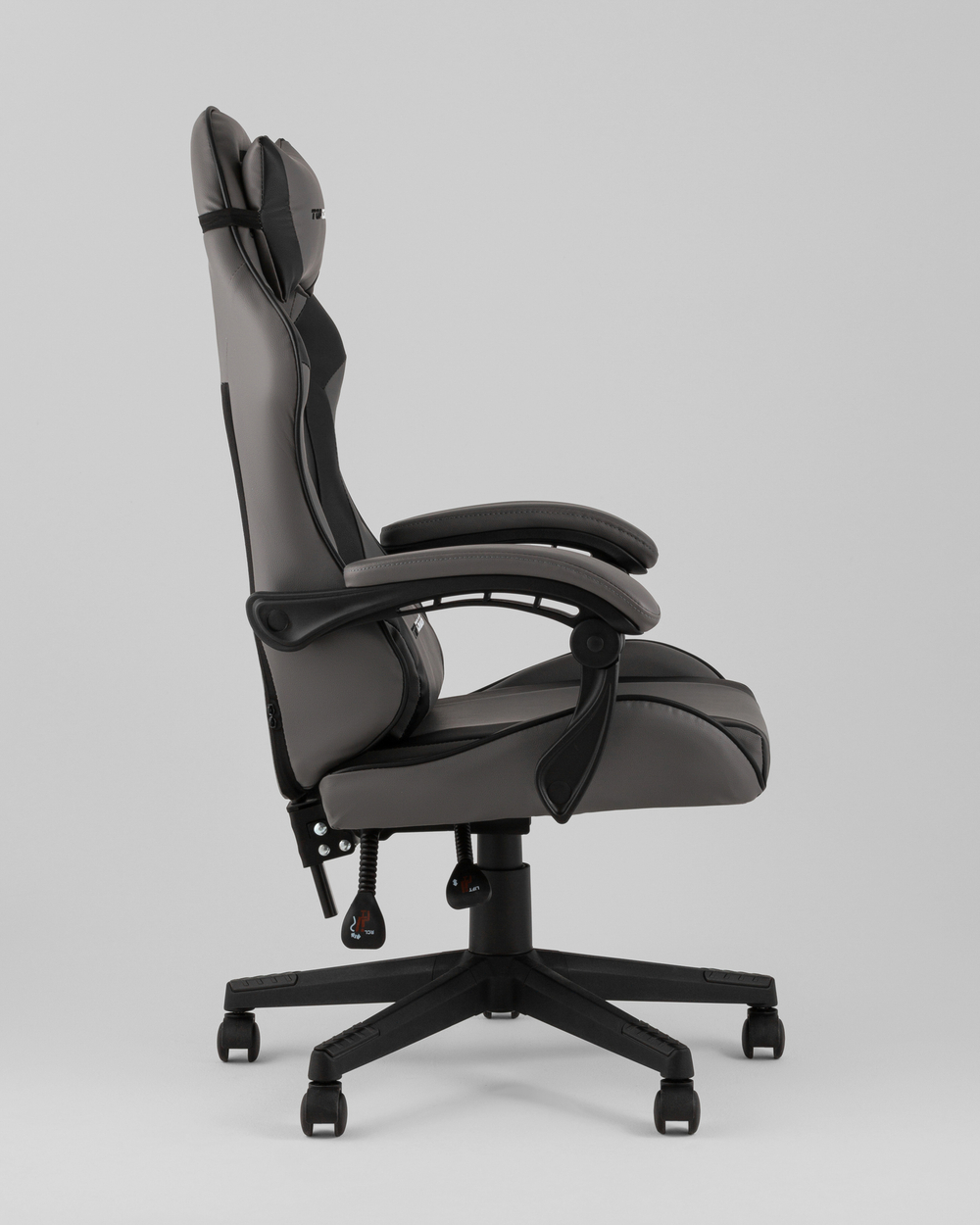 Кресло спортивное TopChairs Commander серо-черный