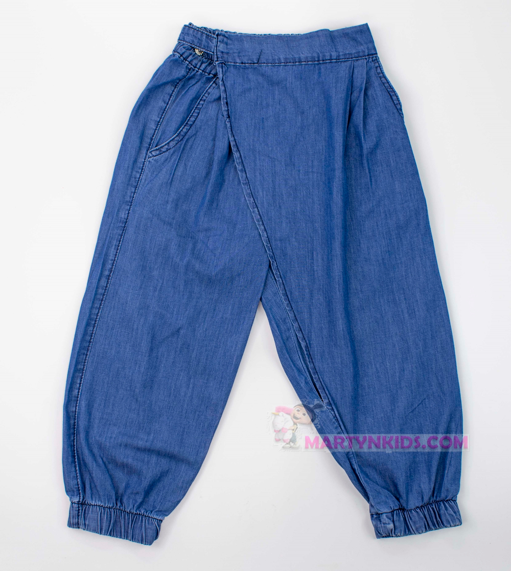 джинсы -султанки с запахом  3612