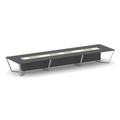 Steel Meet Стол переговорный прямоугольный KMK-PR.B.SP-18 Антрацит/Ваниль Глянец/Металл Серый 6000*1