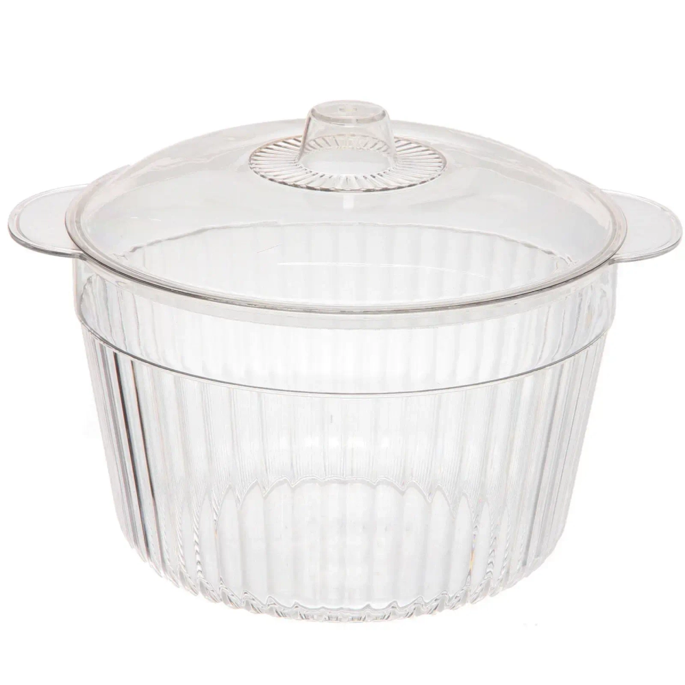 Салатник пластиковый «Terra» 3,5л с ручками и крышкой