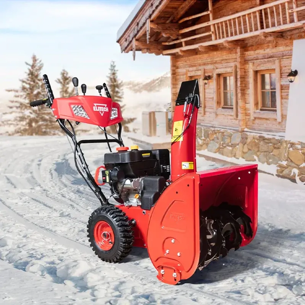 ELITECH СМ 14Э (Е1609.007.00) снегоуборщик бензиновый 14 л.с. ковш 76 см, выброс 15 м, 6 вперед/2 назад 200871