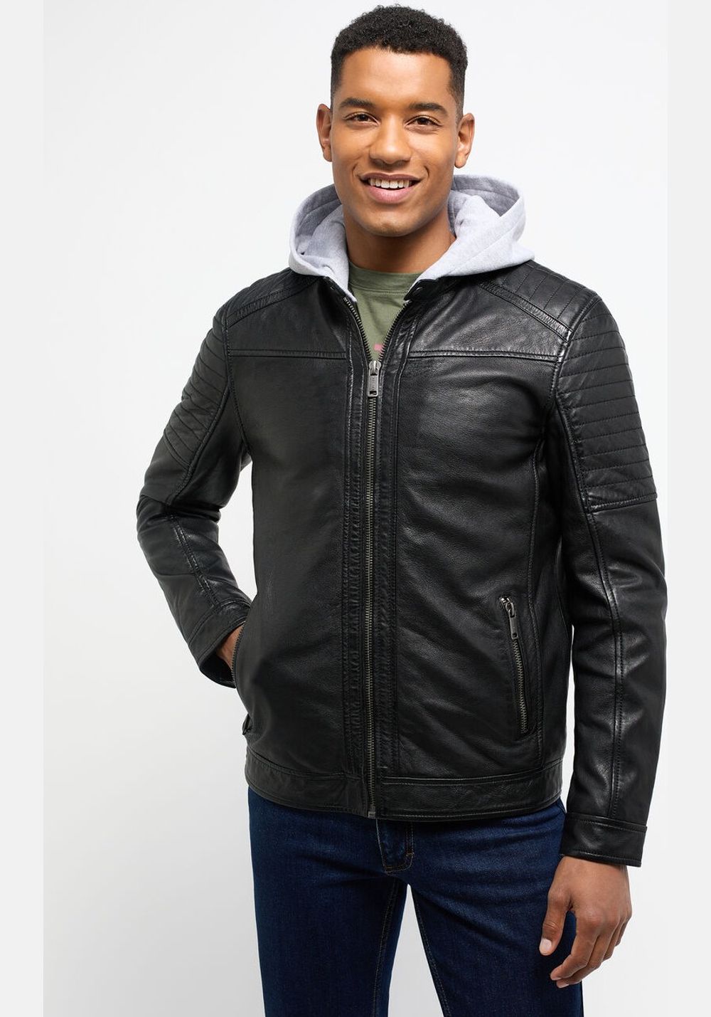 Куртка straight biker jacket MU-M232-81-1000