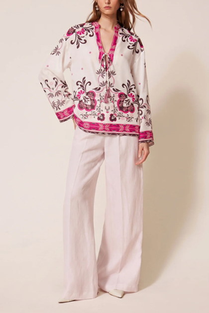 TWINSET Блуза из смеси вискозы и льна