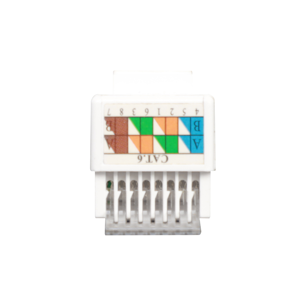 Модуль Keystone RJ45,  cat. 6,  UTP,  90 град.,  белый