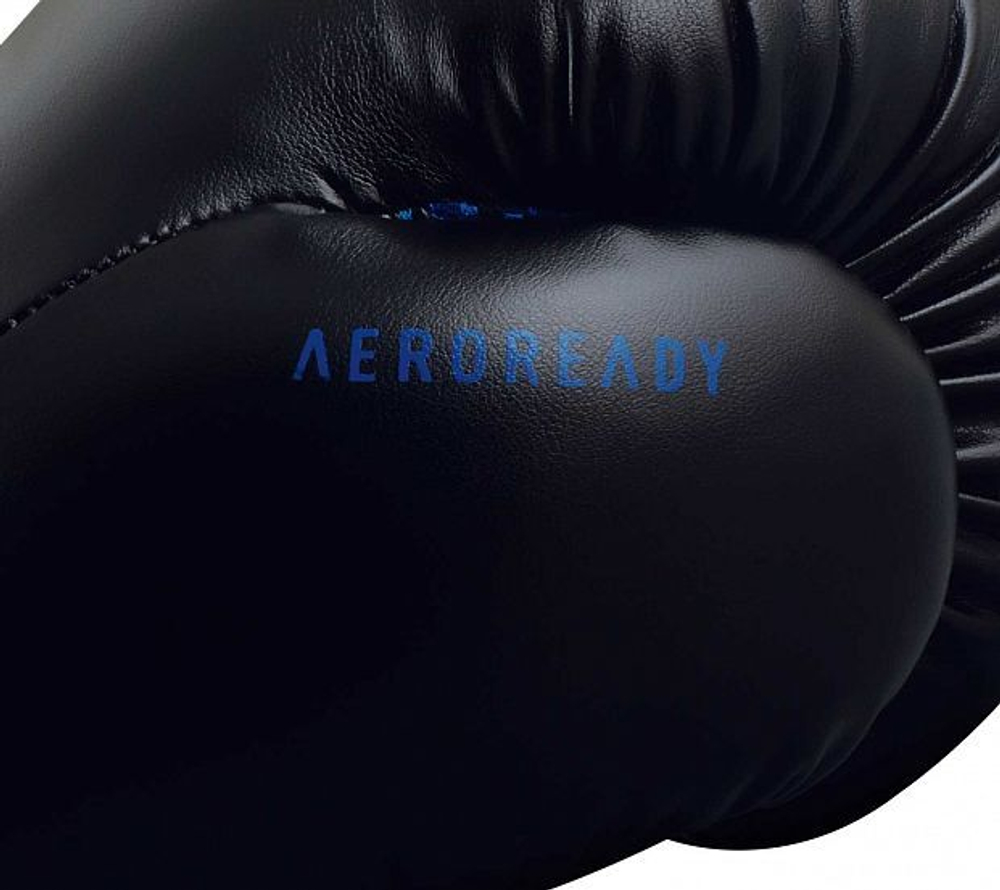 Перчатки боксерские Hybrid 80 черно-синие adiH80