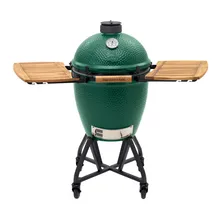 Керамический гриль Big Green Egg L Large (большой), 46 см, ножки с рукояткой, столики