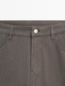 Massimo Dutti Джинсы зауженного кроя, серо-зеленый