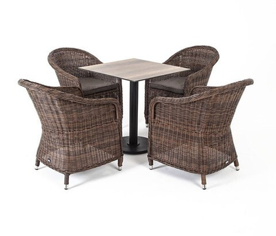 Комплект садовой мебели Каффе (KCR4T1-5-SET brown) коричневый