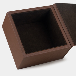 Кофр для хранения из кожи теленка, цвета шоколад