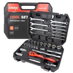 Набор инструментов 32пр.1/2''(6гр.)(8-32мм) DISEN DS-4324-5