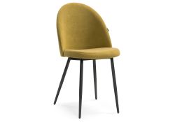 Стул на металлокаркасе Дагрун горчичный / черный каркас