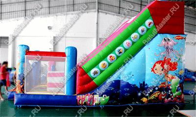 Батут-горка "Приключения рыбки" 7*5*6 м