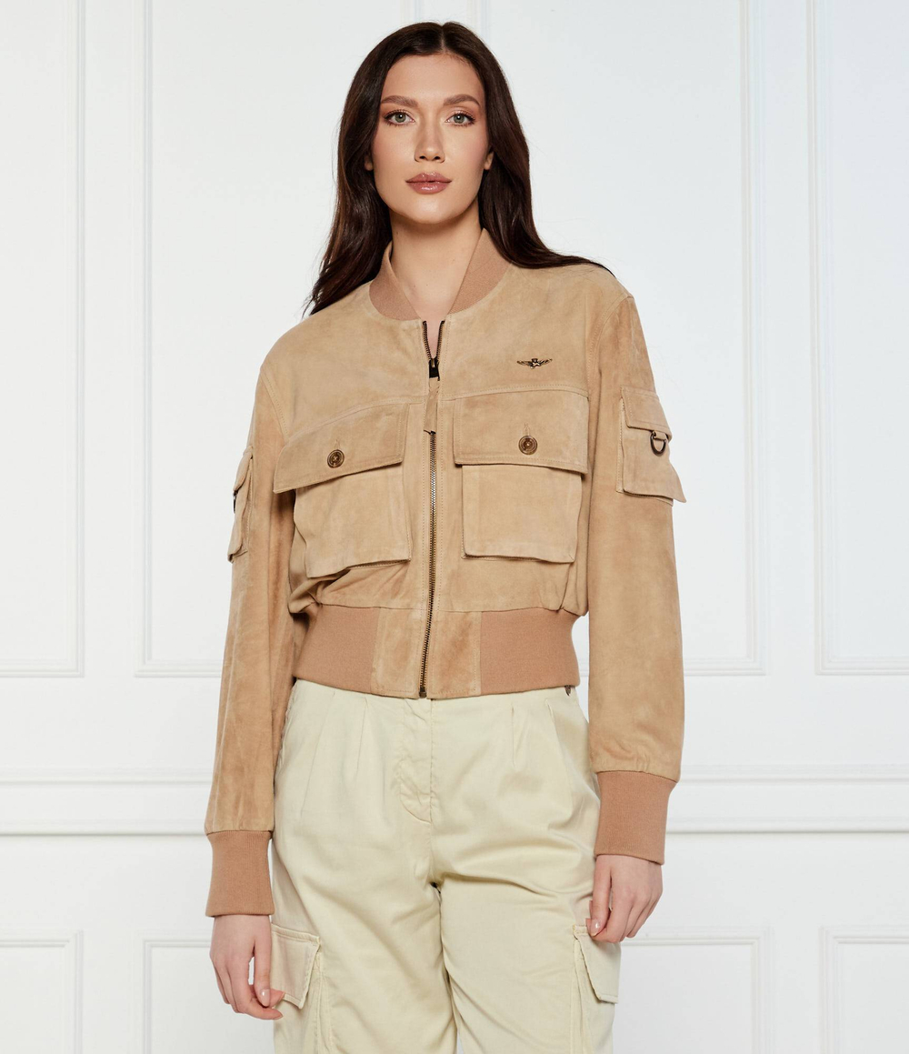 Кожаная куртка Aeronautica Militare - бежевый(PN6045DPL264)
