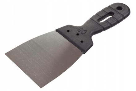06508-1 Шпатель из нержавеющей стали  с пластиковой ручкой  80мм