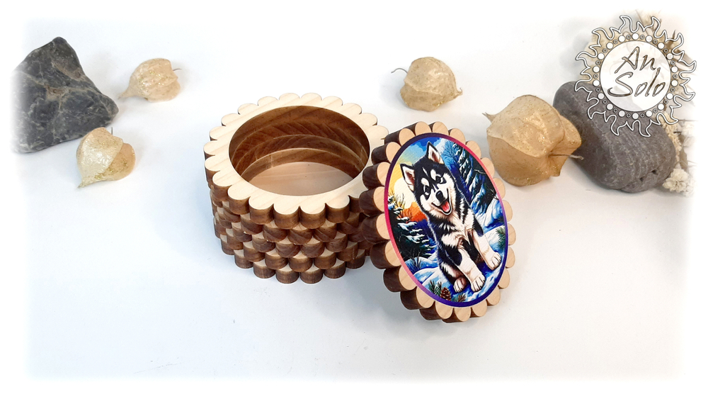 Мини-шкатулка "Щенок "Хаска"