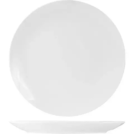 Блюдо «Кунстверк» круглое без борта фарфор D=34,5см белый