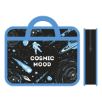 Папка А4 пластик. с ручками, пластик. "Галактика 2023" (Пчелка)