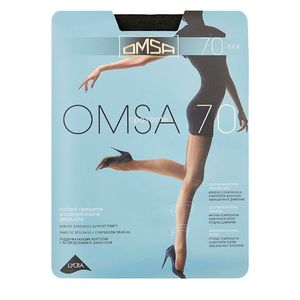 Колготки OMSA 70 DEN 4-L NERO, женские, классические, черные, с шортиками