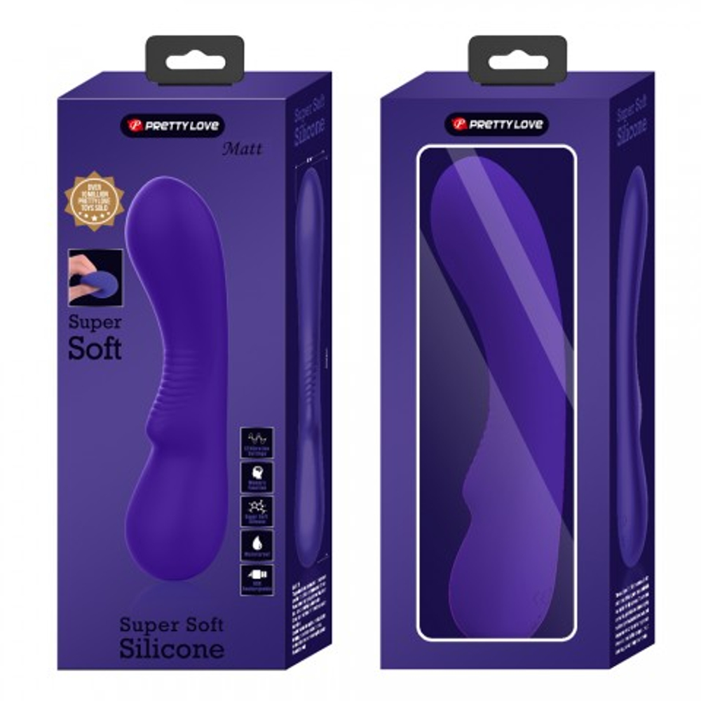 Вибратор Matt Super Soft (19 см) синий