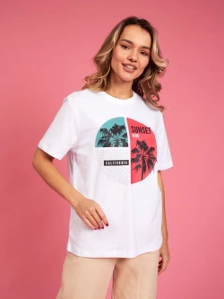 Футболка с принтом california надпись калифорния