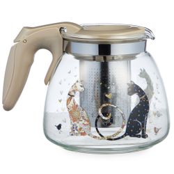 ЗАВАРОЧНЫЙ ЧАЙНИК AGNESS С ФИЛЬТРОМ "ПАРИЖСКИЕ КОТЫ" 900 МЛ.