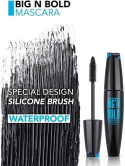 flormar Big'n Bold Waterproof - Водостойкая удлиняющая тушь для ресниц, 15 ml