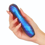 Синий вибромассажер с шаровидной головкой - 14 см. (Цвет: синий)