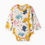 Боди детский, цвет кремовый/котята, р. 80 9926954 (BONITO)