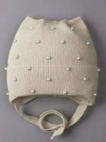 Шапка для девочки с ушками осенняя