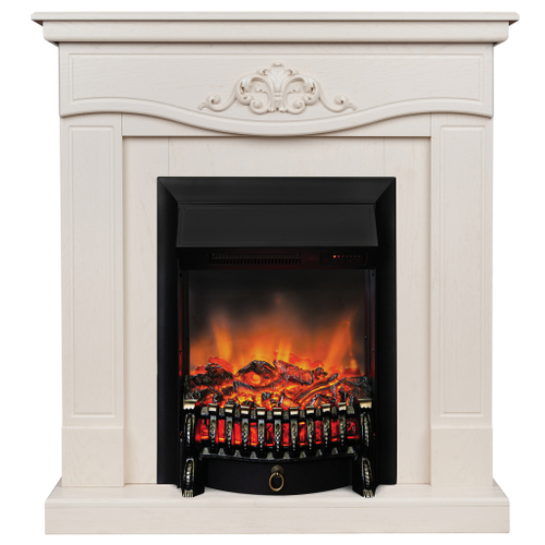 Каминокомплект Real Flame Junona WT с очагом Fobos Lux Black RC