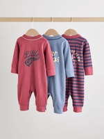 Комбинезон / Cлип для малышей Next F35-920, 3 шт., Бордовый, Голубой