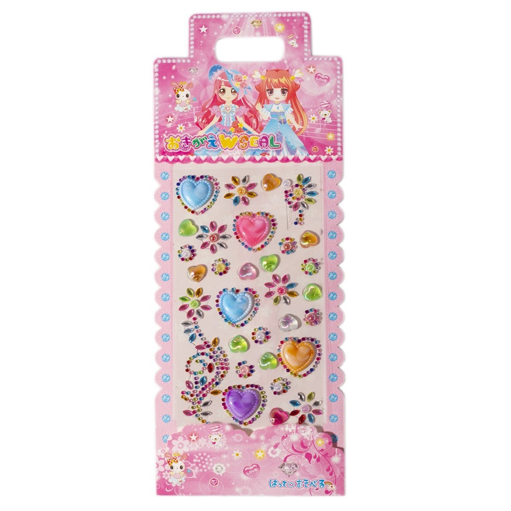 Наклейки-стразы Alingar, акриловые, "Перламутровые сердечки", пакет с европодвесом