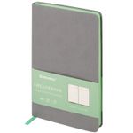 Ежедневник недатированный А5 138х213мм BRAUBERG "Metropolis Mix", под кожу, 136 л., серый, 113297