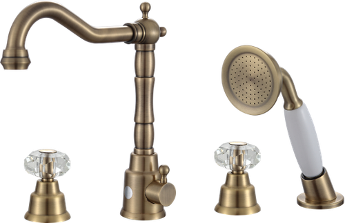 09034-D Смеситель на борт ванны (4-отв) "GANZER"  (6/1шт)