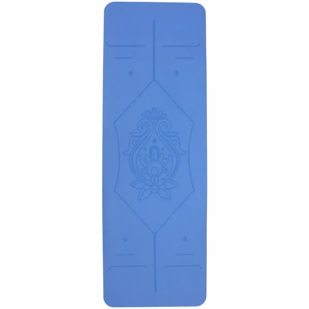 Коврик для йоги «Мандала» 183*61*06 см (ТРЕ), голубой