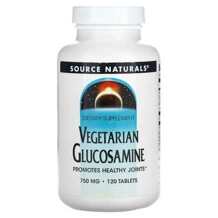 Source Naturals, Вегетарианский глюкозамин, 750 мг, 120 таблеток