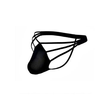 Мужские трусы стринги черные Romeo Rossi RR1022-2