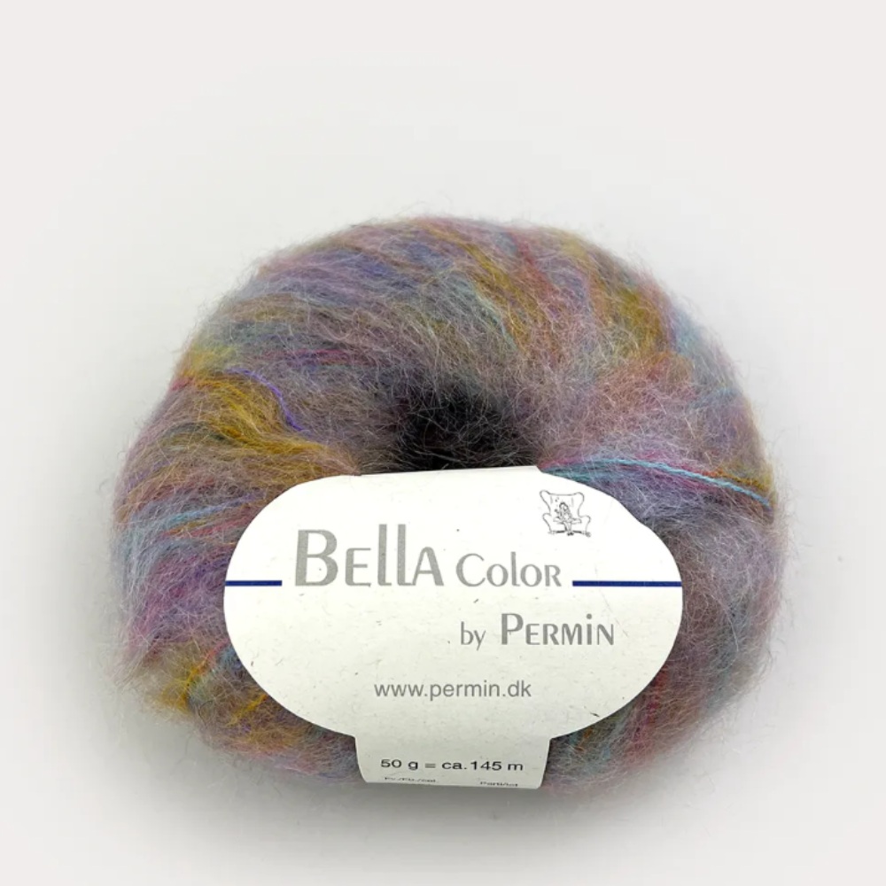 Пряжа для вязания Bella Color 883161, 75% мохер, 20% шерсть, 5% полиамид (50г 145м Дания)